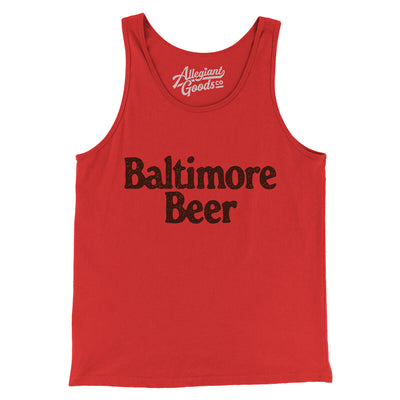 Baltimore Beer Men/Unisex Tank Top-Red-Allegiant Goods Co. Vintage Sports Apparel