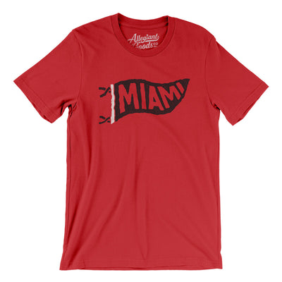 Miami Pennant Men/Unisex T-Shirt-Red-Allegiant Goods Co. Vintage Sports Apparel