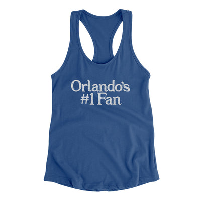 Orlando's Number 1 Fan Women's Racerback Tank-Royal-Allegiant Goods Co. Vintage Sports Apparel