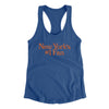 New York's Number 1 Fan Women's Racerback Tank-Royal-Allegiant Goods Co. Vintage Sports Apparel