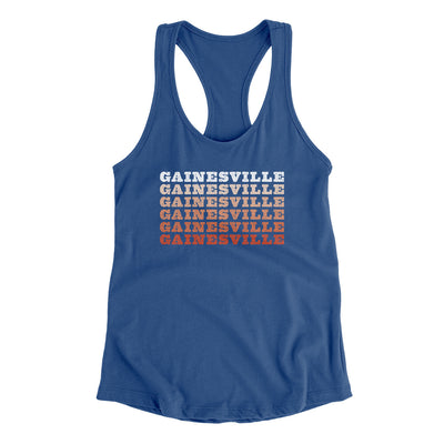 Gainesville Repeat Women's Racerback Tank-Royal-Allegiant Goods Co. Vintage Sports Apparel