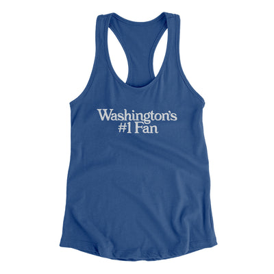 Washington's Number 1 Fan Women's Racerback Tank-Royal-Allegiant Goods Co. Vintage Sports Apparel