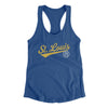 St Louis Vintage Script Women's Racerback Tank-Royal-Allegiant Goods Co. Vintage Sports Apparel