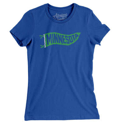 Minnesota Pennant Women's T-Shirt-Royal-Allegiant Goods Co. Vintage Sports Apparel