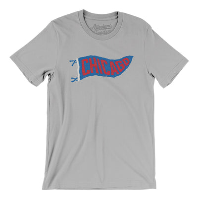 Chicago Pennant Men/Unisex T-Shirt-Silver-Allegiant Goods Co. Vintage Sports Apparel