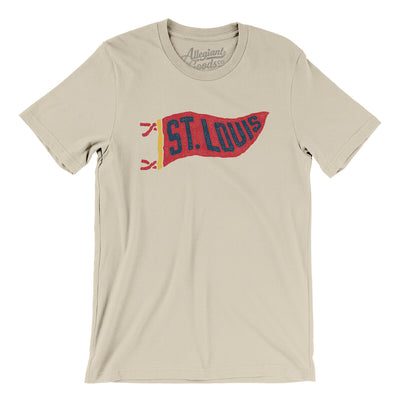 St Louis Pennant Men/Unisex T-Shirt-Soft Cream-Allegiant Goods Co. Vintage Sports Apparel