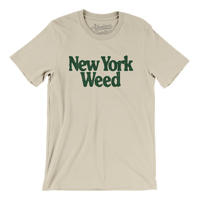 New York Weed Men/Unisex T-Shirt-Soft Cream-Allegiant Goods Co. Vintage Sports Apparel