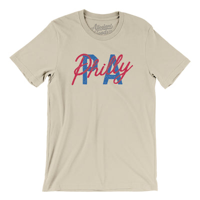 Philly Pa Overprinted Men/Unisex T-Shirt-Soft Cream-Allegiant Goods Co. Vintage Sports Apparel