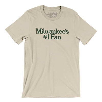 Milwaukee's Number 1 Fan Men/Unisex T-Shirt-Soft Cream-Allegiant Goods Co. Vintage Sports Apparel