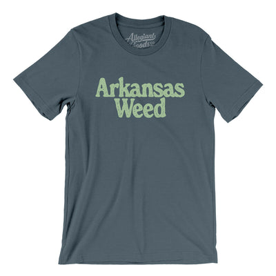 Arkansas Weed Men/Unisex T-Shirt-Steel Blue-Allegiant Goods Co. Vintage Sports Apparel