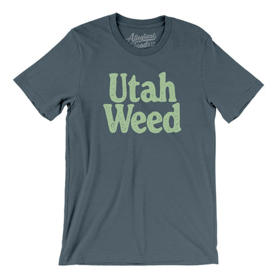 Utah Weed Men/Unisex T-Shirt-Steel Blue-Allegiant Goods Co. Vintage Sports Apparel