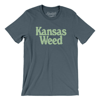 Kansas Weed Men/Unisex T-Shirt-Steel Blue-Allegiant Goods Co. Vintage Sports Apparel