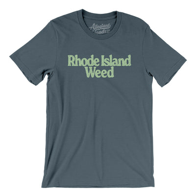 Rhode Island Weed Men/Unisex T-Shirt-Steel Blue-Allegiant Goods Co. Vintage Sports Apparel