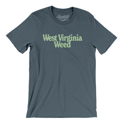 West Virginia Weed Men/Unisex T-Shirt-Steel Blue-Allegiant Goods Co. Vintage Sports Apparel