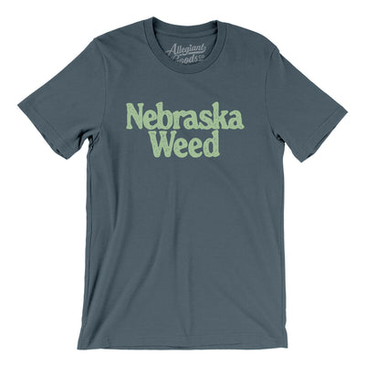 Nebraska Weed Men/Unisex T-Shirt-Steel Blue-Allegiant Goods Co. Vintage Sports Apparel