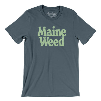 Maine Weed Men/Unisex T-Shirt-Steel Blue-Allegiant Goods Co. Vintage Sports Apparel