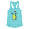 Utah Golf Women's Racerback Tank-Tahiti Blue-Allegiant Goods Co. Vintage Sports Apparel