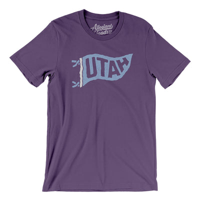 Utah Pennant Men/Unisex T-Shirt-Team Purple-Allegiant Goods Co. Vintage Sports Apparel