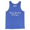 New York's Number 1 Fan Men/Unisex Tank Top-True Royal TriBlend-Allegiant Goods Co. Vintage Sports Apparel