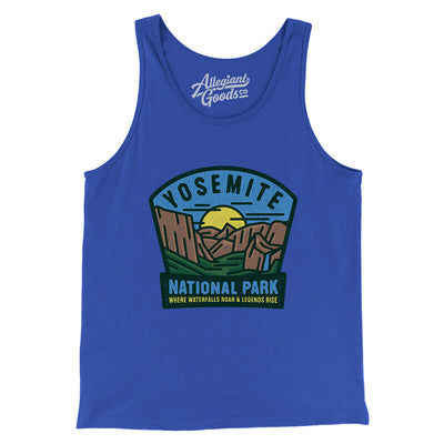 Yosemite National Park Badge Men/Unisex Tank Top-True Royal-Allegiant Goods Co. Vintage Sports Apparel