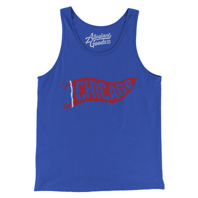 Chicago Pennant Men/Unisex Tank Top-True Royal-Allegiant Goods Co. Vintage Sports Apparel