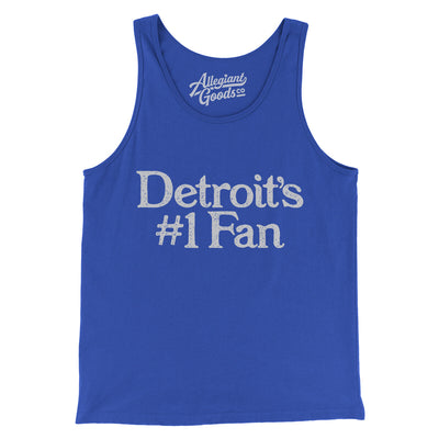 Detroit's Number 1 Fan Men/Unisex Tank Top-True Royal-Allegiant Goods Co. Vintage Sports Apparel