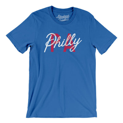 Philly Pa Overprinted Men/Unisex T-Shirt-True Royal-Allegiant Goods Co. Vintage Sports Apparel