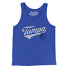 Tampa Vintage Script Men/Unisex Tank Top-True Royal-Allegiant Goods Co. Vintage Sports Apparel