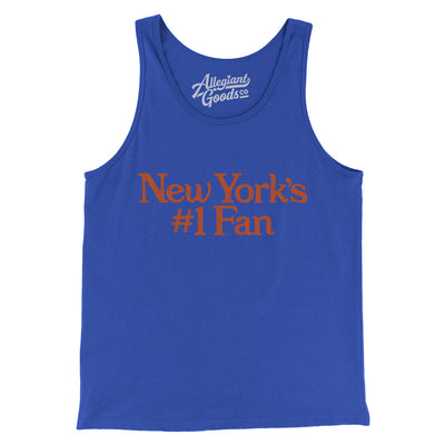 New York's Number 1 Fan Men/Unisex Tank Top-True Royal-Allegiant Goods Co. Vintage Sports Apparel