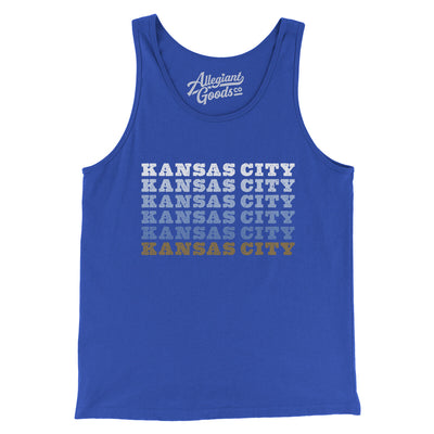 Kansas City Repeat Men/Unisex Tank Top-True Royal-Allegiant Goods Co. Vintage Sports Apparel