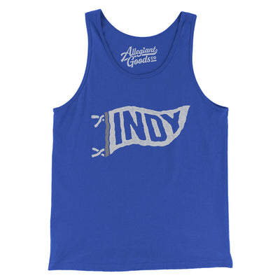 Indy Pennant Men/Unisex Tank Top-True Royal-Allegiant Goods Co. Vintage Sports Apparel