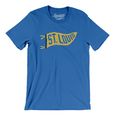 St Louis Pennant Men/Unisex T-Shirt-True Royal-Allegiant Goods Co. Vintage Sports Apparel