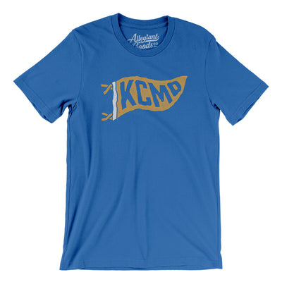 Kcmo Pennant Men/Unisex T-Shirt-True Royal-Allegiant Goods Co. Vintage Sports Apparel