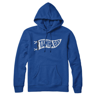 Tampa Bay Pennant Hoodie-True Royal-Allegiant Goods Co. Vintage Sports Apparel