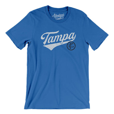 Tampa Vintage Script Men/Unisex T-Shirt-True Royal-Allegiant Goods Co. Vintage Sports Apparel