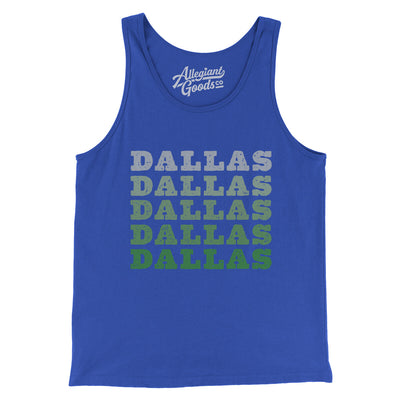 Dallas Repeat Men/Unisex Tank Top-True Royal-Allegiant Goods Co. Vintage Sports Apparel