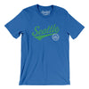 Seattle Vintage Script Men/Unisex T-Shirt-True Royal-Allegiant Goods Co. Vintage Sports Apparel