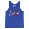 Detroit Mi Overprinted Men/Unisex Tank Top-True Royal-Allegiant Goods Co. Vintage Sports Apparel