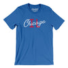 Chicago Illinois Overprinted Men/Unisex T-Shirt-True Royal-Allegiant Goods Co. Vintage Sports Apparel