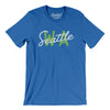 Seattle Wa Overprinted Men/Unisex T-Shirt-True Royal-Allegiant Goods Co. Vintage Sports Apparel