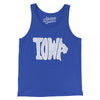 Iowa State Shape Text Men/Unisex Tank Top-True Royal-Allegiant Goods Co. Vintage Sports Apparel