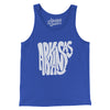 Arkansas State Shape Text Men/Unisex Tank Top-True Royal-Allegiant Goods Co. Vintage Sports Apparel