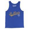 St Louis Vintage Script Men/Unisex Tank Top-True Royal-Allegiant Goods Co. Vintage Sports Apparel