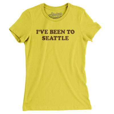 I've Been To Seattle Women's T-Shirt-Vibrant Yellow-Allegiant Goods Co. Vintage Sports Apparel