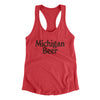 Michigan Beer Women's Racerback Tank-Vintage Red-Allegiant Goods Co. Vintage Sports Apparel