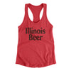 Illinois Beer Women's Racerback Tank-Vintage Red-Allegiant Goods Co. Vintage Sports Apparel