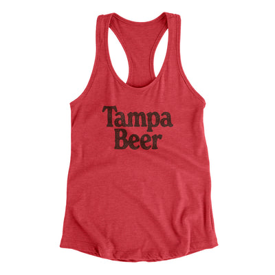 Tampa Beer Women's Racerback Tank-Vintage Red-Allegiant Goods Co. Vintage Sports Apparel