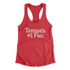 Tampa's Number 1 Fan Women's Racerback Tank-Vintage Red-Allegiant Goods Co. Vintage Sports Apparel