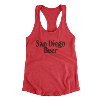 San Diego Beer Women's Racerback Tank-Vintage Red-Allegiant Goods Co. Vintage Sports Apparel