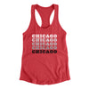 Chicago Repeat Women's Racerback Tank-Vintage Red-Allegiant Goods Co. Vintage Sports Apparel